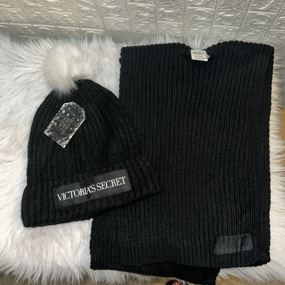 Victorias Secret beanie and scarf bundle